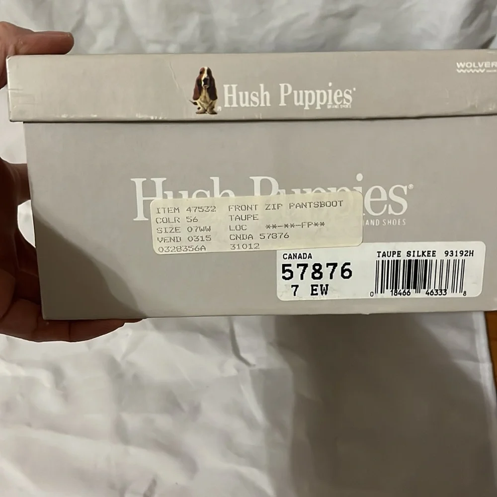 Hush Puppies boots, size 7, Zipper entry, New In Box - Picture 5 of 7